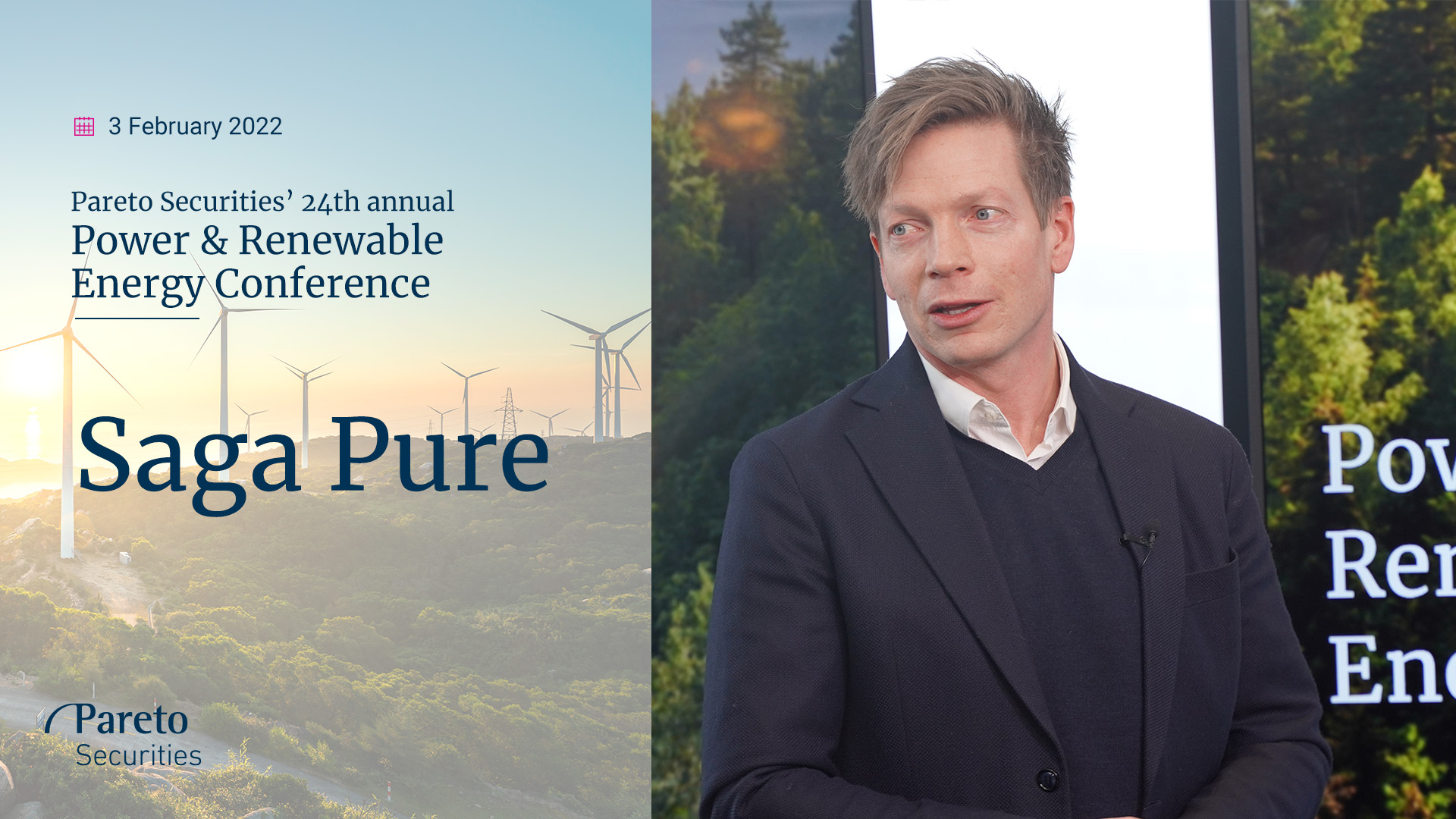 Saga Pure om markedet for fornybare aksjer | Pareto Securities’ Power & Renewable Energy Conference 2022